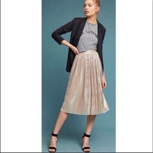 Anthropologie gold skirt